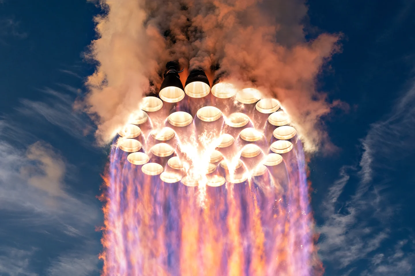 Starship 壁纸 3-engine-cluster